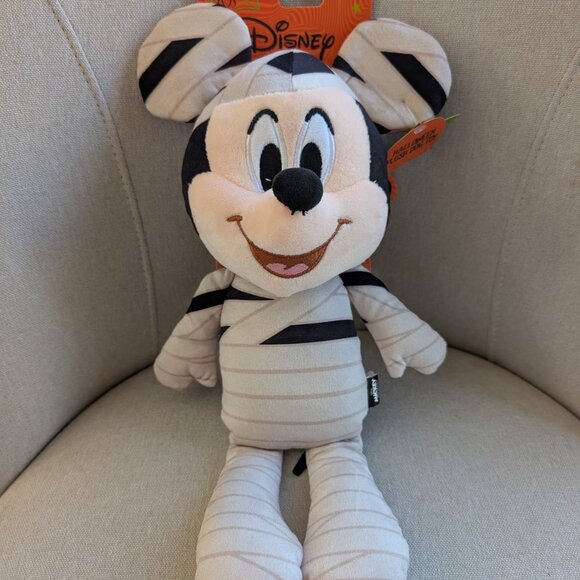 NWT Disney Mickey Mummy Halloween Large Jumbo Dog Toy 17" Spooky Pets Squeaker - Picture 1 of 7